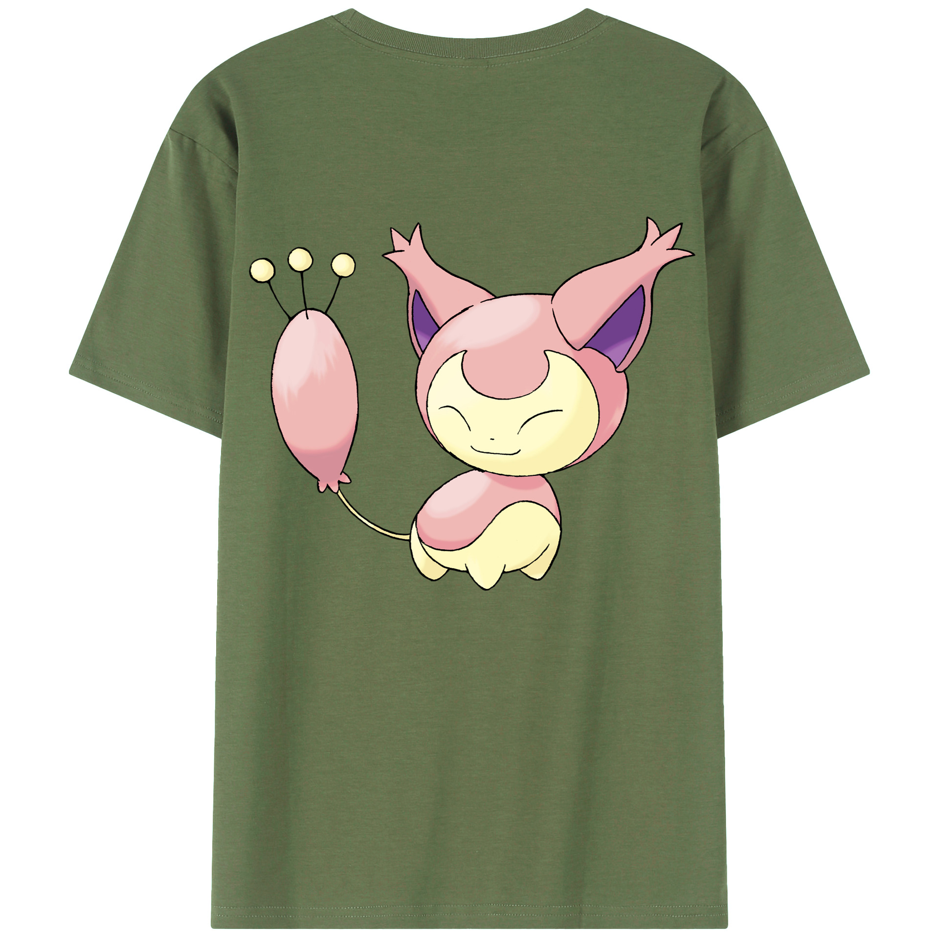 （画像用） ポケットモンスター Pokémon 綿100％ メンズ半袖Tシャツ（バックプリント） 通気性